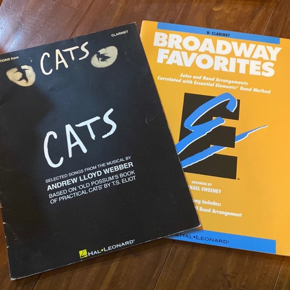 Cats Musical Clarinet Book & Essential Elements Broadway Favorites Lot